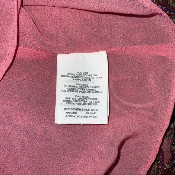 J.Crew Women Silk Blouse Ruffle-front chiffon top - Picture 6 of 7